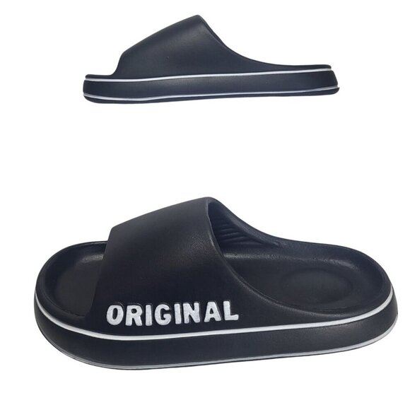 Original Black Slide Sandals Comfortable Slip-On Footwear For Men & Women. - Picture 3 of 7